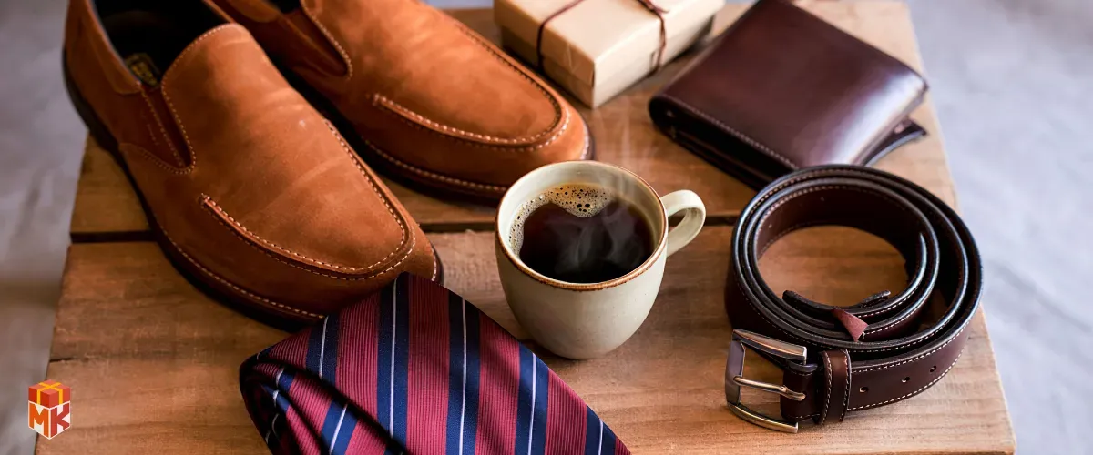 ست کیف پول و کمربند چرمی