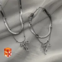 ست گردنبند و دستبند دخترانه طرح پاپیون