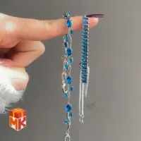 ست دستبند و گردنبند ابی درخشان