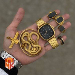 ست نقره ای مردانه مدل Golden
