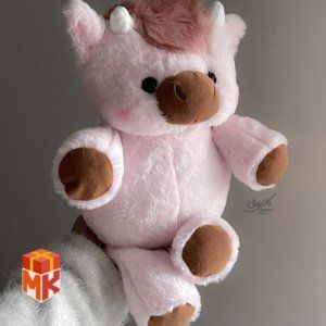 عروسک گاو صورتی