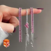 ست دستبند زنانه مدل Pink Crystal