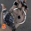 ست هدیه مردانه ساعت کاسیو مدل Silver Chrono