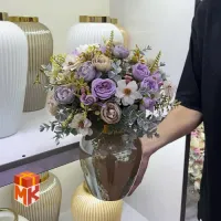 گلدان دکوراتیو رز یاسی و اکالیپتوس محصول مرتبط