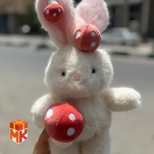 عروسک پولیشی خرگوش طرح قارچی