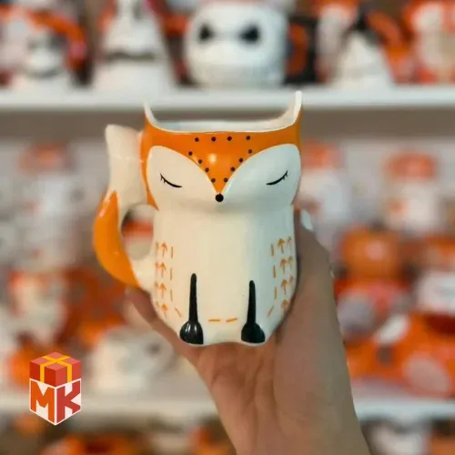 ماگ فانتزی سرامیکی طرح Sleeping Fox