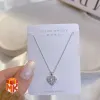 گردنبند استیل زنانه طرح قلب نگین‌ دار
