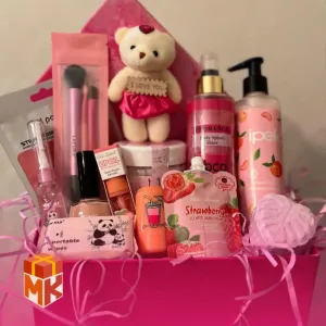پک هدیه دخترانه مدل استرابری پینک