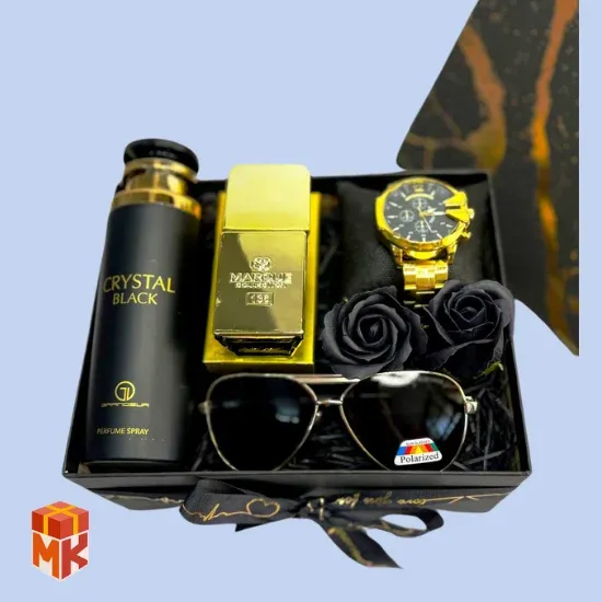 پک هدیه مردانه مدل black & gold 4